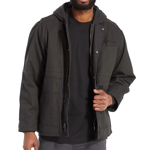Wolverine Men's Guardian Cotton Work Jacket Onyx - W1208510 Size L - Picture 1 of 15